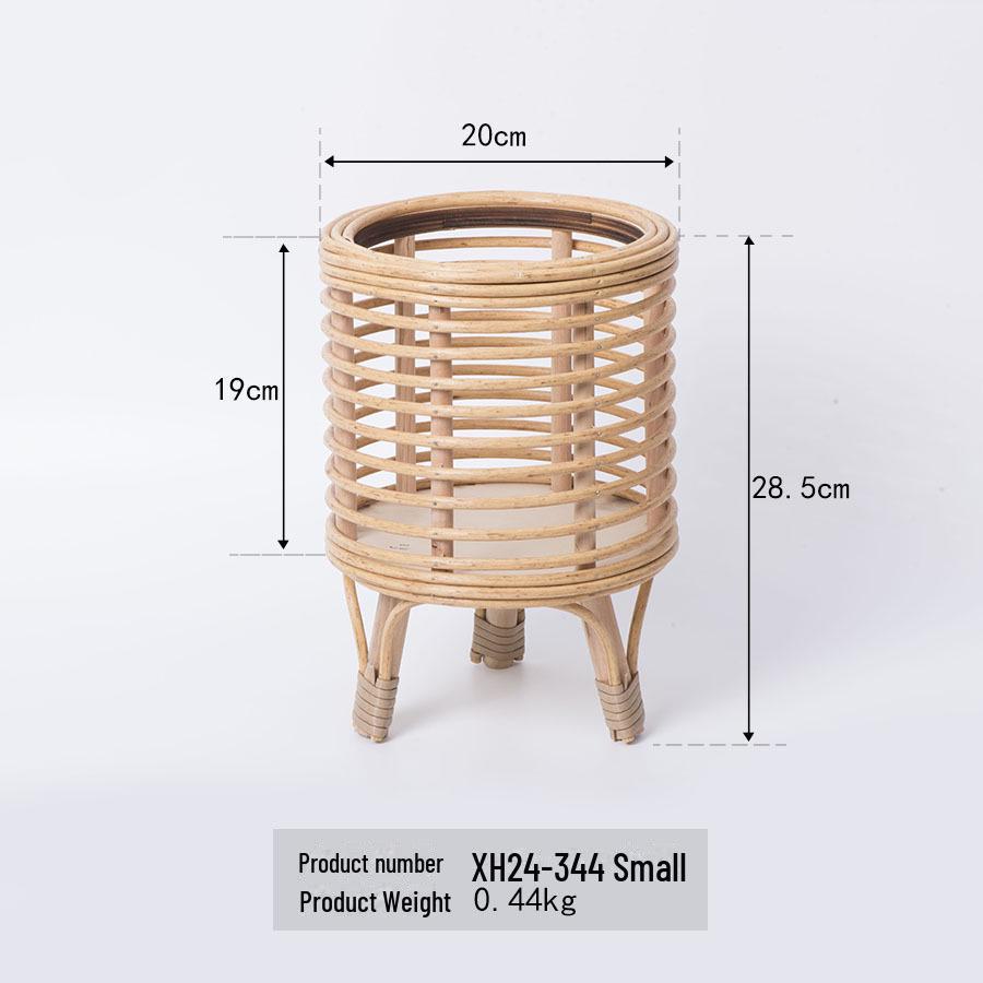 Подставка для цветочных горшков из ротанга в скандинавском стиле, напольная подставка для растений ручной работы для гостиных, балконов, отелей и домов отдыха — креативный декор.