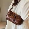 Bag Women's 2025 Spring and Summer New Korean Ins Niche Personalized Retro Shoulder Underarm Bag Crossbody Small Square Bag