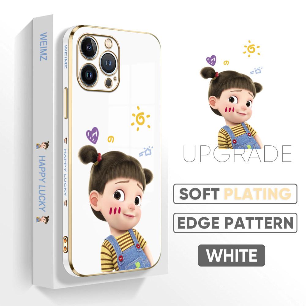 Для iPhone 16 15 Max Samsung S24 S23 Plus A15 A35 A53 A73 Xiaomi 11T 12T 13T Redmi 13C милый мультяшный узор для девочек полный защитный чехол для объектива