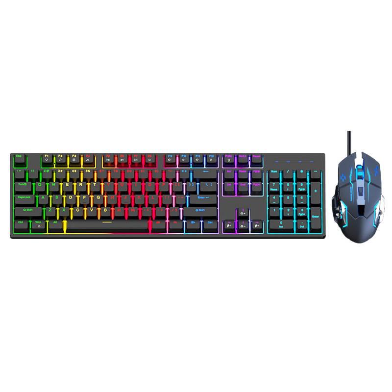 Проводная RGB механическая клавиатура с синими переключателями, 104 клавиши - Идеально для игр и офиса