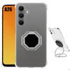 Protective Case - BOOLING - for Samsung Galaxy A26 5G - Transparent Silicone - Shockproof - Metal Stand