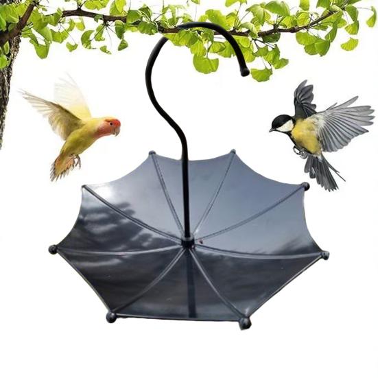 Кормушка для птиц на платформе, дизайн зонтика, подвесная кормушка для птиц, водонепроницаемый поднос для кормления птиц для наружного сада, двора, патио