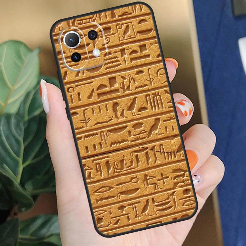 Чехол с египетскими иероглифами для Xiaomi 15 14 Ultra 13T 14T 15T Pro 17 Pro Max POCO F8 F7 F5 F6 X5 X6 X7 Pro Чехол