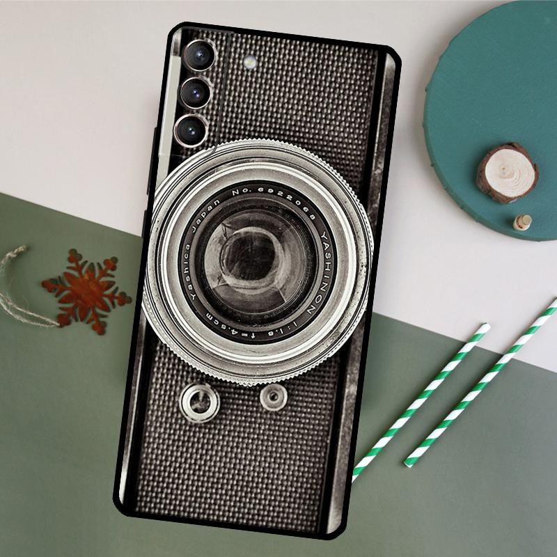 Retro Vintage Camera Phone Case For Samsung Galaxy S26 S24 Ultra S20 S21 S22 S23 S25 Plus S10 S25 FE Back Cover