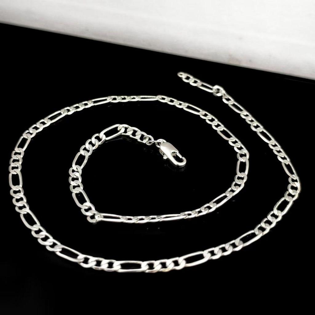 4mm Figaro Necklace for Men and Women – Popular European & American Jewelry Accessories