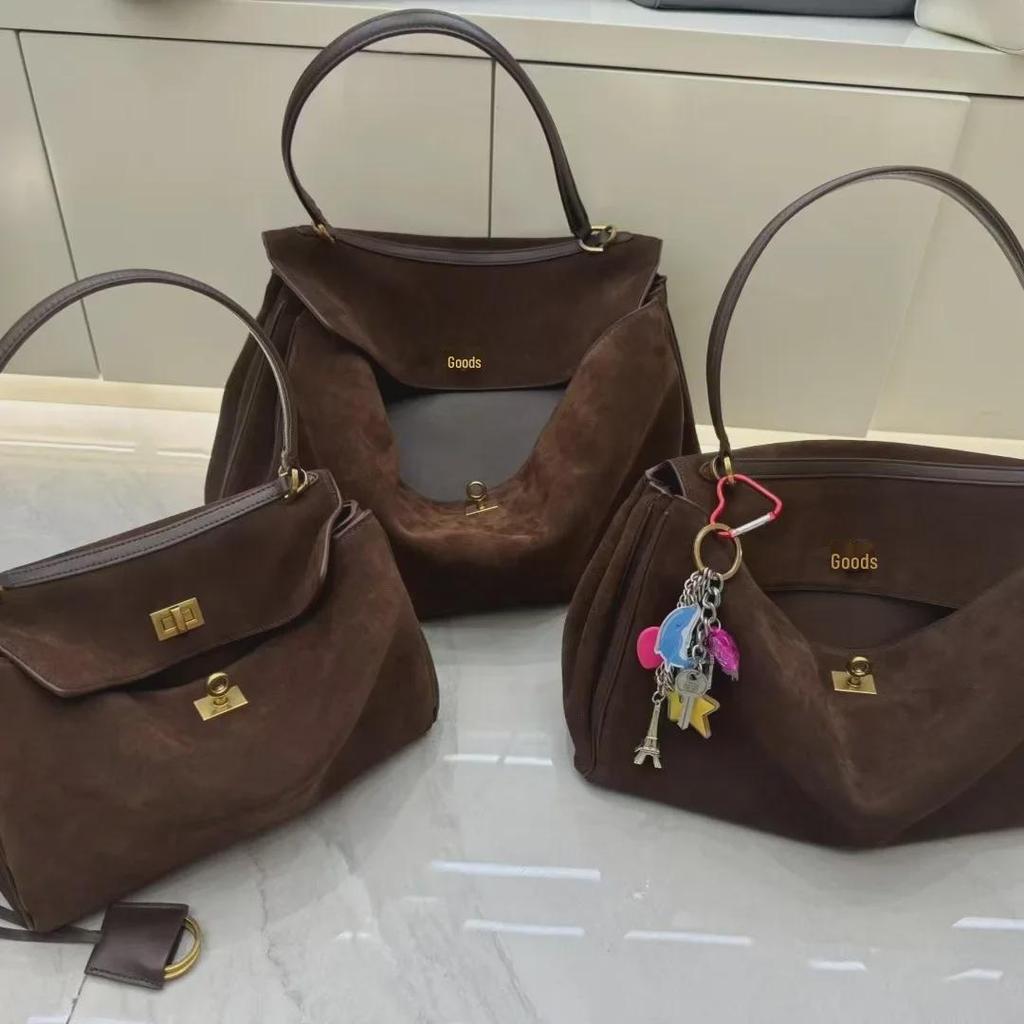 Роскошная сумка-тоут Rodeo Suede Frosted Tote от B: Большая сумка и кроссбоди в европейско-американском стиле
