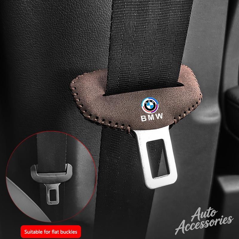 Suede Car Seat Safety Belt Lock Buckle Cover Auto Accessories For BMW 50th E46 E90 E49 F30 F80 E36 E46 E93 E92 F34 F31 GT G30 X7 I222
