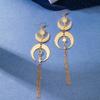Bohemian Style New Personalities Originality Moon and Sun Pendant Earrings Crescent Tassel Pendants Party Jewelry Gifts for Girl