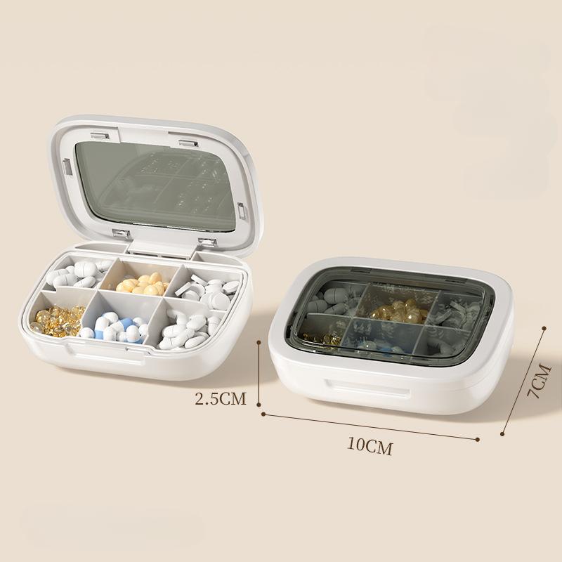 Ящики для хранения таблеток для путешествий на открытом воздухе 4/6/21 сетка, портативные герметичные контейнеры для лекарственных таблеток, небольшие пластиковые контейнеры для сортировки таблеток