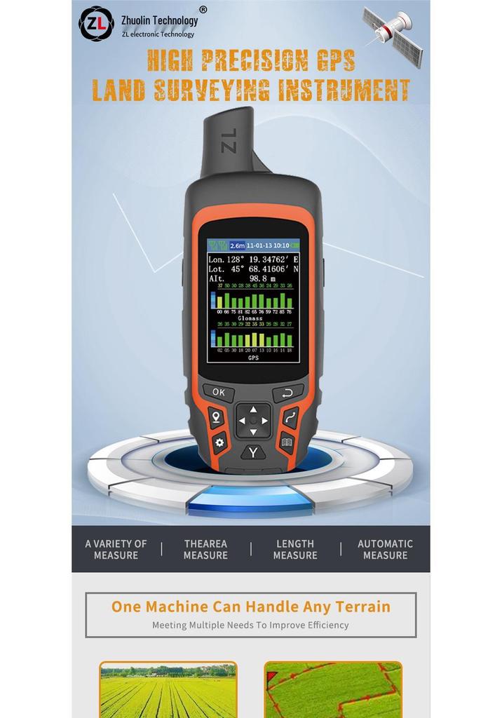 ZL-166 Высокоточный ручной GPS (Английская версия)