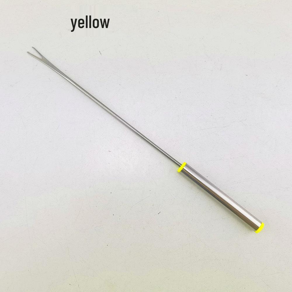 Stainless Steel 24CM Tube Handle Multi-Use Fork for BBQ, Hot Pot, Cheese, Chocolate, Fruit, and Cake