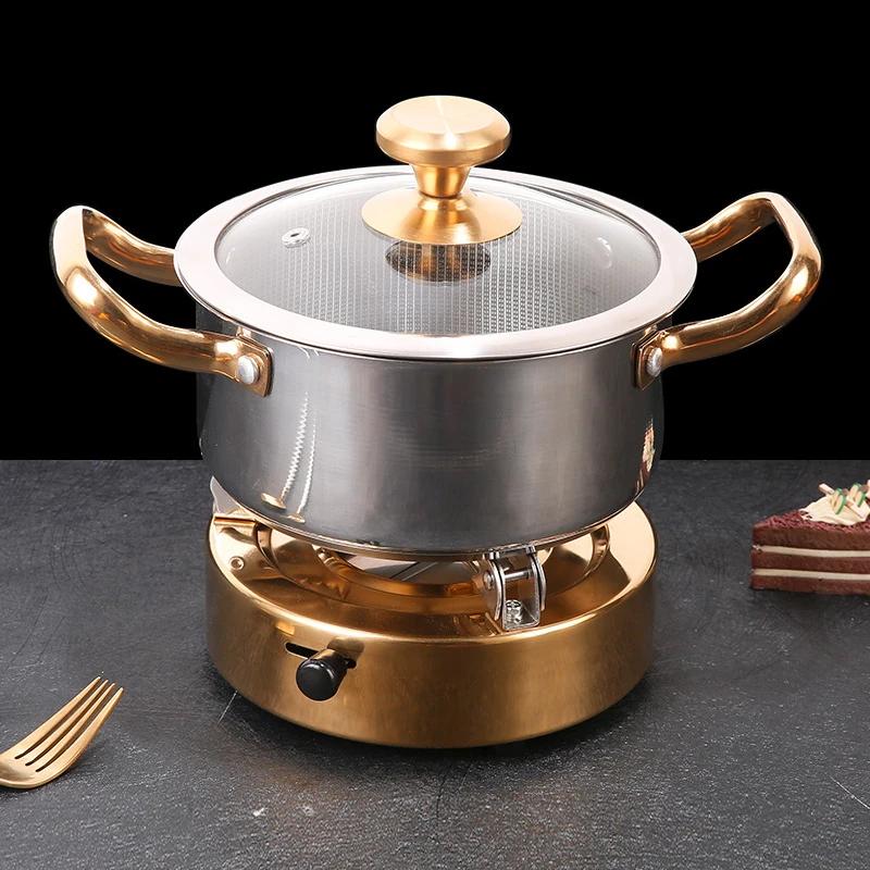 Кастрюля для ополаскивания индукционной плиты Кастрюля для супа с двойным дном Кастрюля для супа из утолщенной нержавеющей стали Корейская сотовая антипригарная кастрюля для жарки