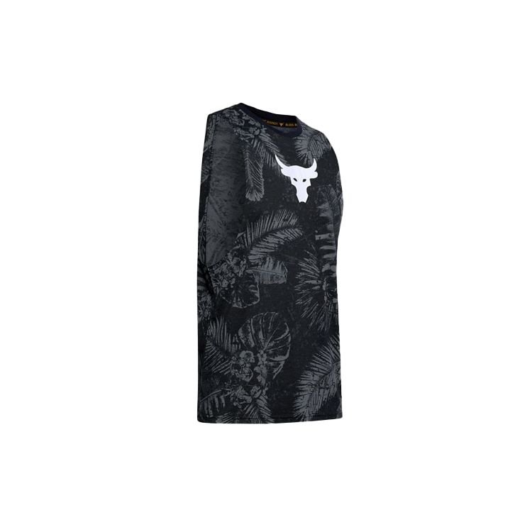 Under Armour Project Rock Aloha Camo Майка Мужские Топы Черный 1351590-001