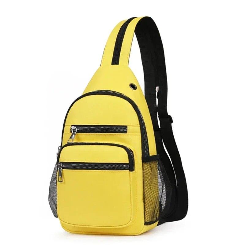 Модные желтые простые нагрудные сумки для женщин, сумки-мессенджеры, нагрудная сумка на слинге, женская мини-путешествующая спортивная сумка на плечо, рюкзак