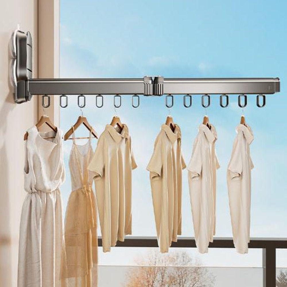 Wall Mounted Folding Clothes Rack Large Capacity Laundry Hanger Lingerie