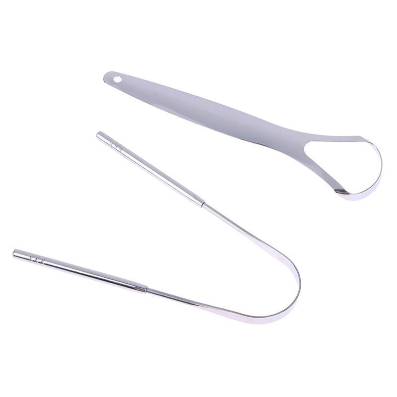 2 шт. скребок для языка из нержавеющей стали очиститель языка удаление неприятного запаха изо рта инструменты для ухода за полостью рта