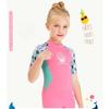 2.5mm Neoprene Kids Wetsuit Swimming Diving Snorkeling Surfing Jellyfish Protection Short Sleeve Girls Winter Use