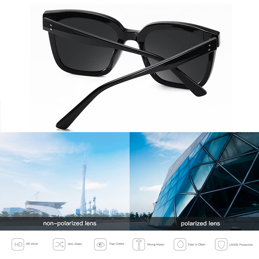 FEISEDY Women's Large Polarized Sunglasses with UV400 Protection for Driving, B1068
