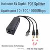 POE Splitter with Dual Power Outputs, Two Type-C / USB / DC Ports, 12V/5V Module