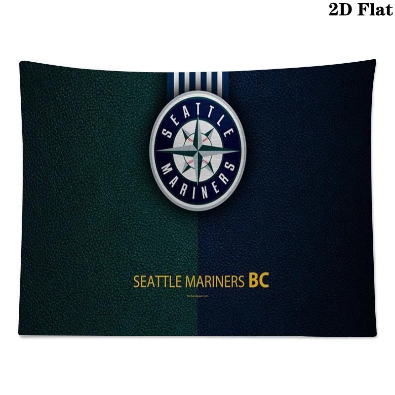 Seattle mariners Wall Tapestry Aesthetic Wall Hanging Printed Fabric Blanket Decorative Tapestries for Bedroom Living Room Home Decor