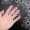 50 шт. DIY Белый Пластиковый Сетчатый Лист для Цветов - Восьмилепестковый Узор, Вязаный Дизайн-Форма, Идеально подходит для Вязания Сумок из Пряжи