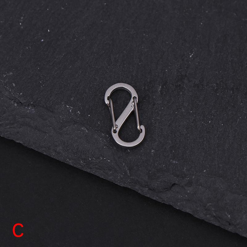 1Pc S Type Carabiner Metal Double Hooks Mini Keychain Lock Hook Anti-Theft Outdoor Camping Backpack Buckle Spring Snap Hooks
