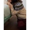 Зимний свитер Nordic Light Retro с рукавами реглан Fair Isle для женщин 2024 года