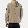 Stone Island Solid Color Logo Hooded Long Sleeve Jacket Men jackets Beige 410009110-V009A