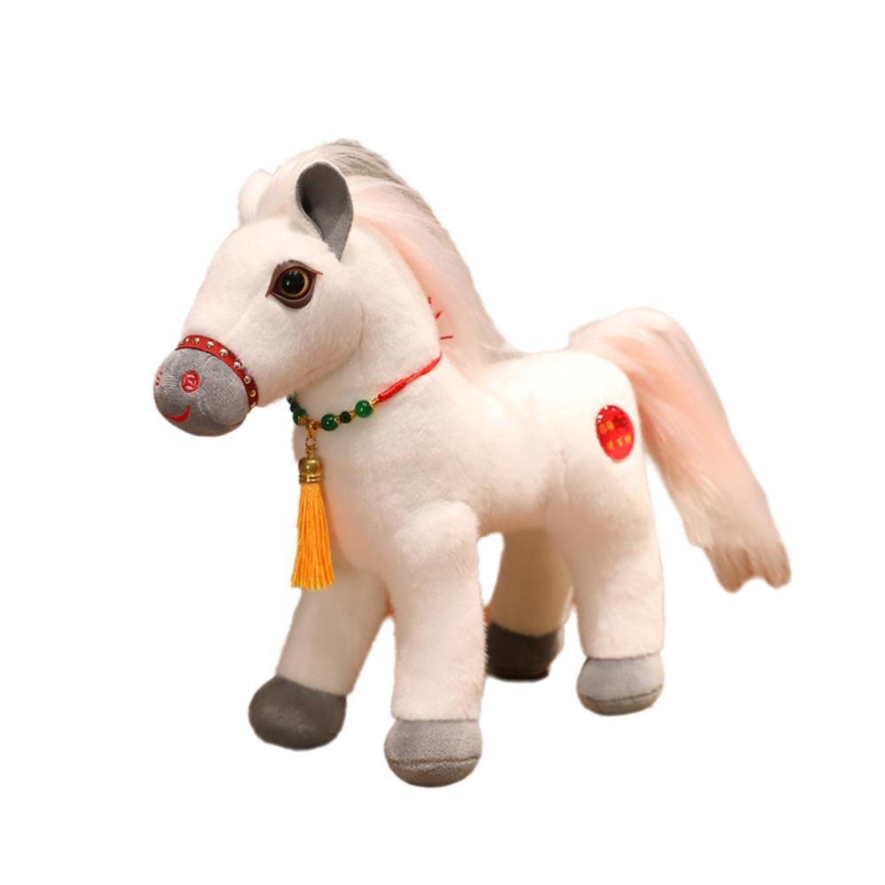 Long Mane Standing Foal Plush Doll Fluffy Tail Cartoon Horse Stuffed Toy Pony Plush Toys Kids Gift