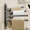 Wall Mount Rotating Towel Rack Hanger Holder Towel Bar Useful Bathroom Shelf