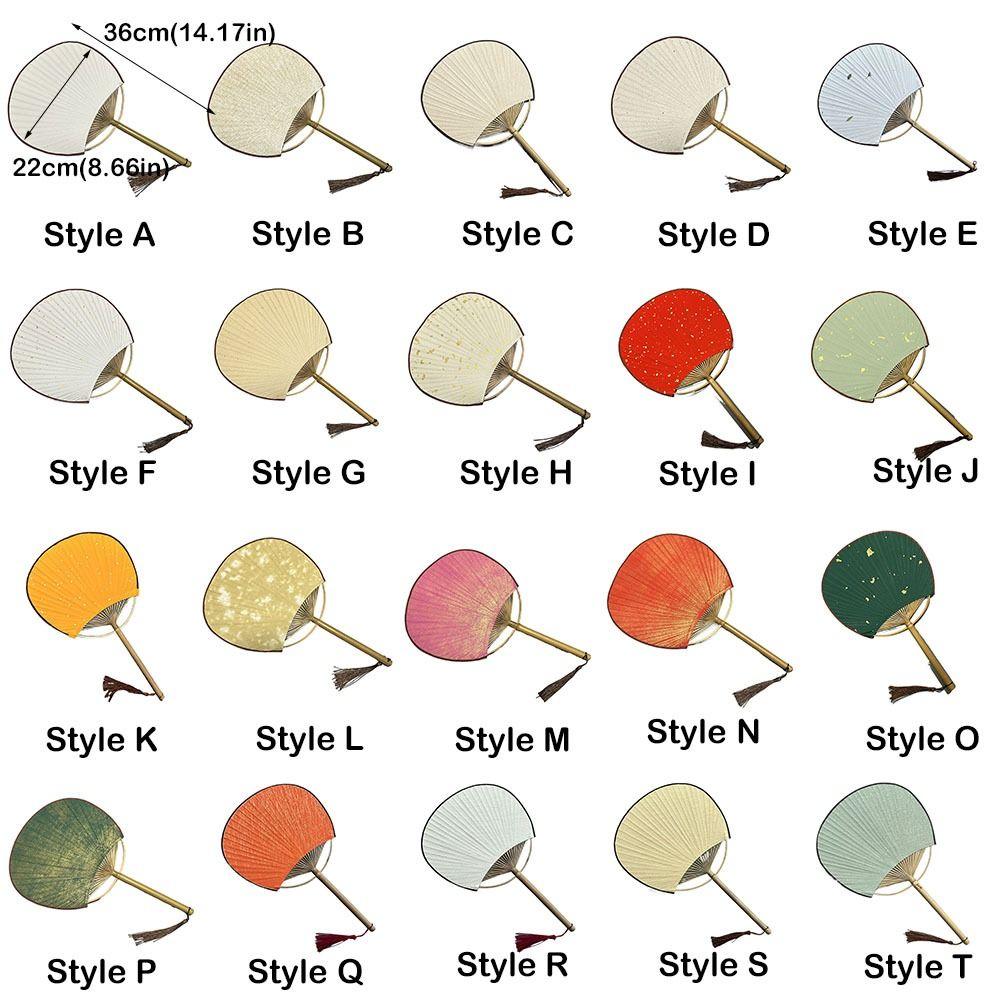 Бумажный пустой веер, винтажный китайский веер, классический расписанный вручную веер с каллиграфией