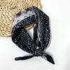 Spring-summer cashew flower square scarf, cotton-linen small square scarf, silk scarf, classic vintage versatile bun neck scarf