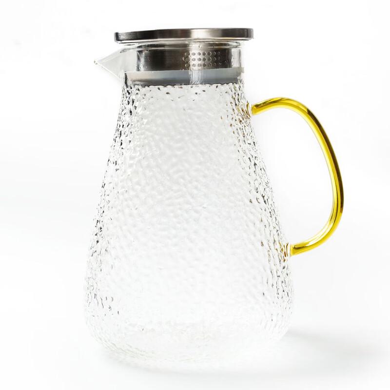 Heat-Resistant Hammered Glass Teapot