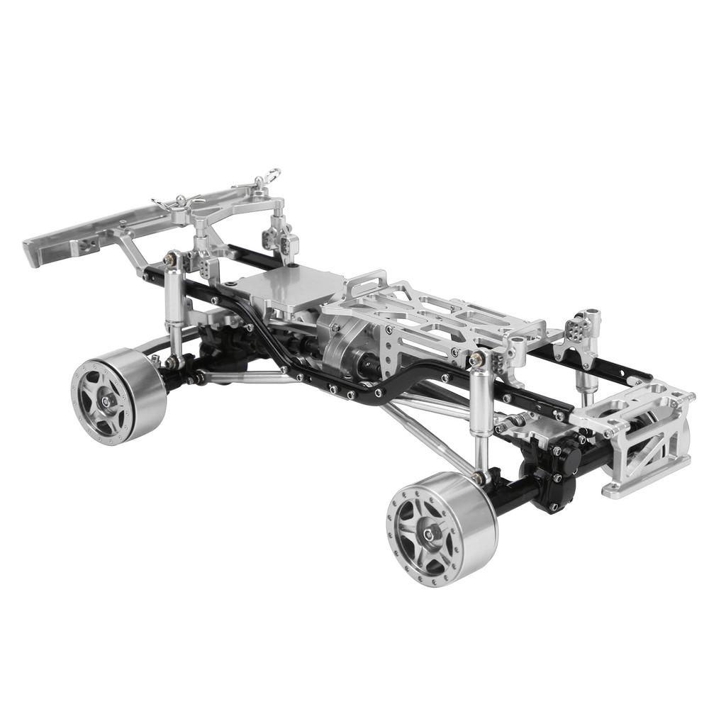 RC Car Chassis Frame Kit Aluminium Alloy Frame with Wheel Hubs for SCX24 C10 1/24 RC Car