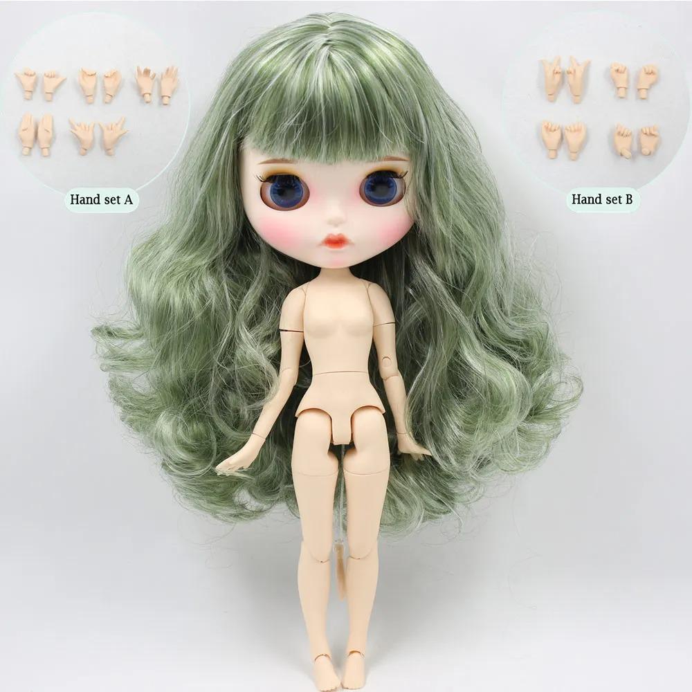 ICY DBS Blyth Кастомная кукла №BL4299/136 Зеленый микс Белые волосы 1/6 bjd ob24 аниме