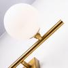 Stylish two-light wall light, brass and glass, for bathrooms and living rooms. G9 Gold, retro and modern, indirect lighting. WALL-LAMP-19-JP-A