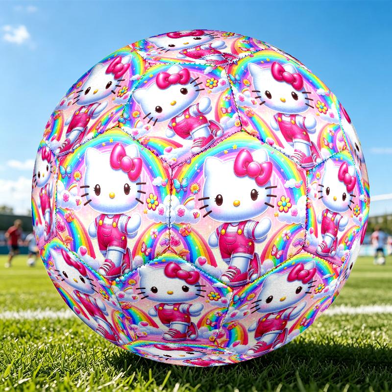 1pc Hello Kitty Size 5 Soccer Ball, Standard Sport Football Firm Stitching for Training And Match, Gentle on the Feet, Durable and Unique