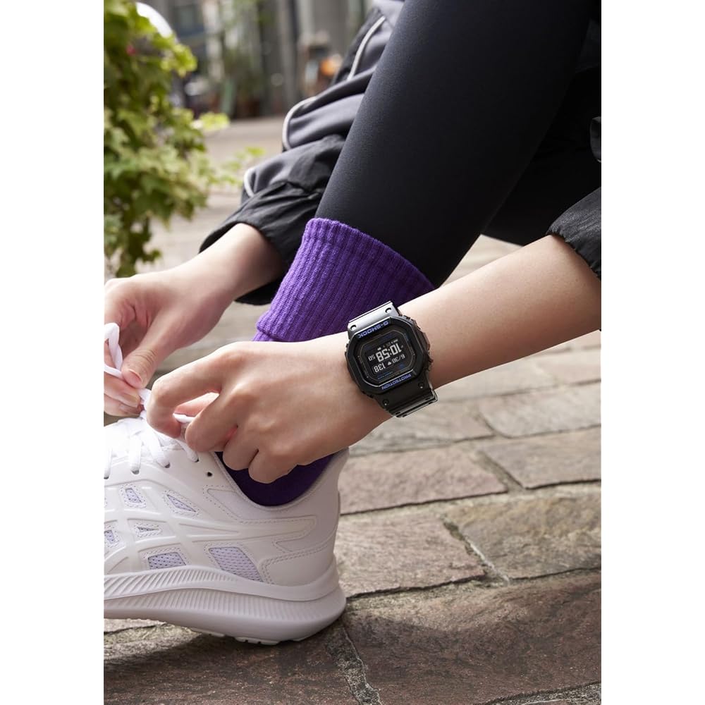 Мужские часы Casio G-Squad DW-H5600-1A2JR с Bluetooth и пульсометром Черно-синие