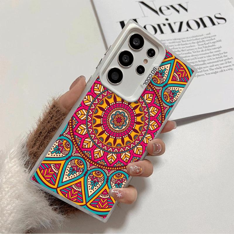 Mandala Style Pattern Shockproof Phone Case for Samsung Galaxy S26 Edge S25 Ultra S24 FE S23 Plus S21 Cover Anti Fall Fundas