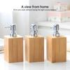 7 Oz Refillable Soap Dispenser with Rustproof Plastic Pump for Kitchen and Bathroom 2 Pack Bamboo