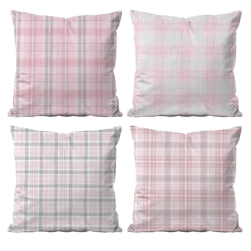 Art Pink plaid Pillow Case null