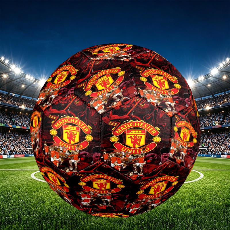 Футбольный мяч Manchester United F.C. Размер 5, из износостойкого ПУ, для матчевых тренировок и ежедневной практики, Подарок на день рождения для футбольных фанатов
