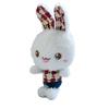 Милый кролик плюшевый брелок для ключей мультяшный кролик в клетку кукла брелок рюкзак кулон ювелирные изделия подарок для девочки