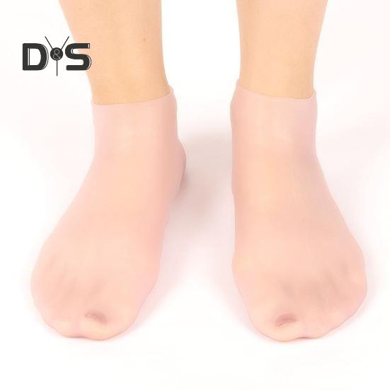 1 пара силиконовых увлажняющих носков, многоразовые мягкие носки для гладкой кожи, спа-педикюра для ног, от сухих трещин