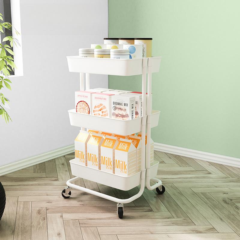 Тележка для хранения вещей Напольная стойка для спальни Многоуровневая стойка для хранения вещей Передвижная стойка для ванной комнаты
