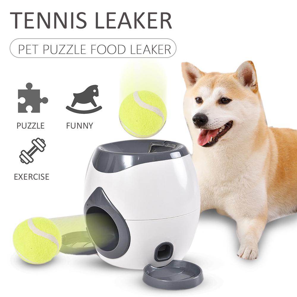 Interactive Reward Toy Dogs Tennis Ball Automatic Thrower Food Treat Dispenser Creativity Play Game