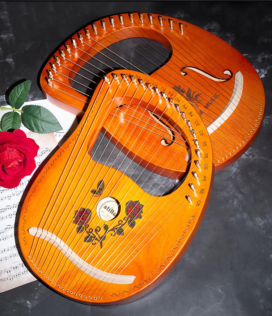21 Strings Lyre Harp 19 16 strings Mahogany Spruce Wood Portable Harp Piano Musical Instrument With Spare Strings