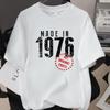 Свободная футболка на 50-летие, тема 1976 года - Высококачественный 100% хлопок 260 г, короткий рукав, европейский и американский стиль