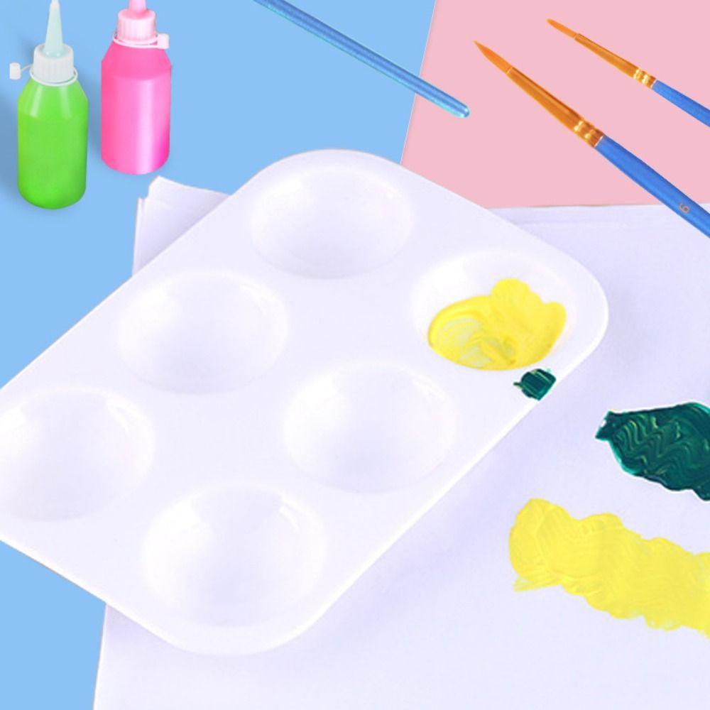 10PCS white Painting Tray Rectangular Art Paint Tray Palette Watercolor Palette  Kids