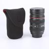 Neoprene Red & Black SLR Camera Lens Pouch - Elastic Protective Storage Bag